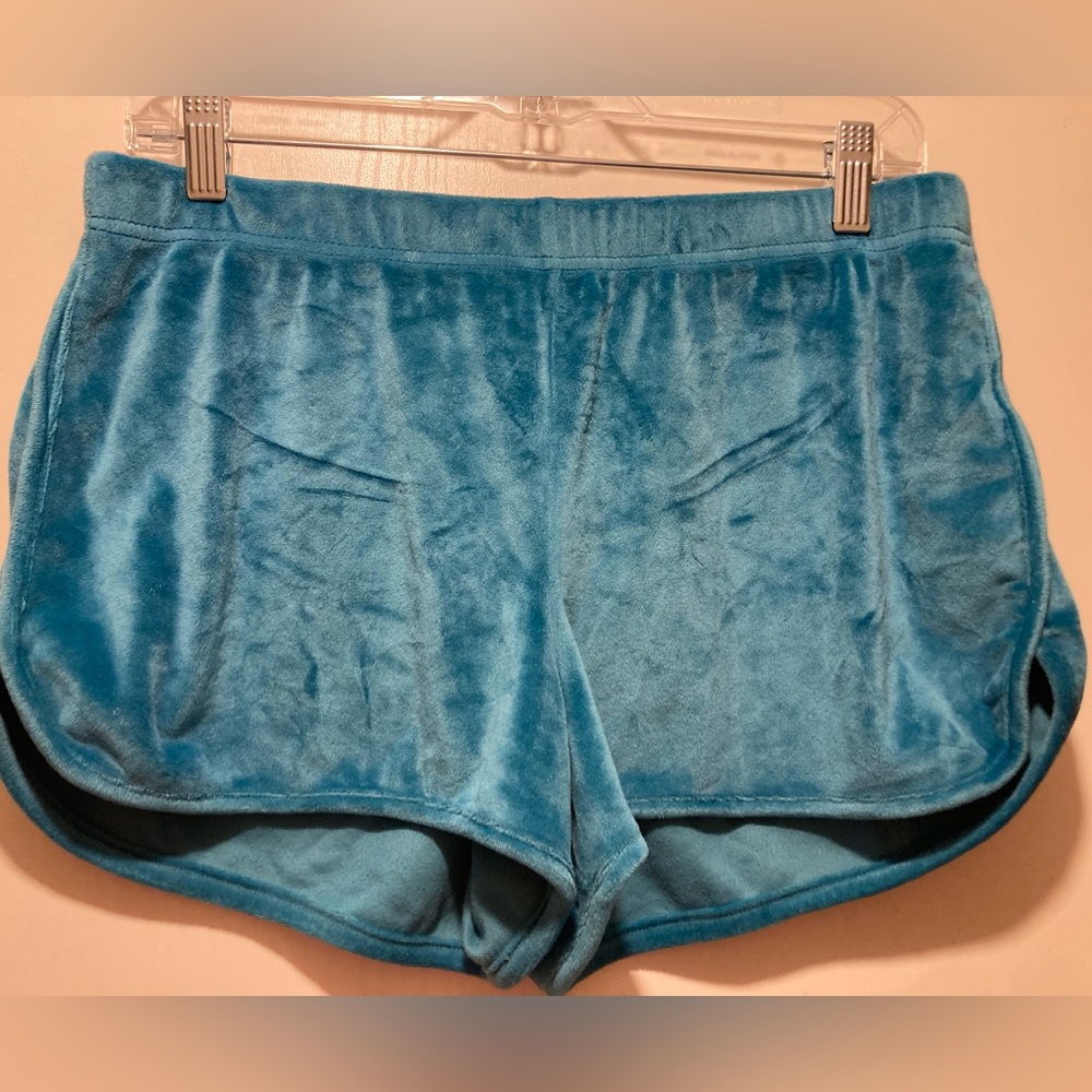 Juicy Couture Y2K Teal Velour Shorts